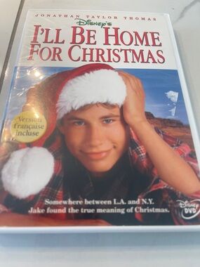 Disney I'll Be Home for Christmas — Red and White Holiday DVD Cover